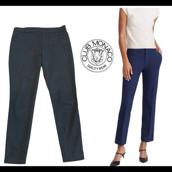 Club Monaco dark gray stretchy ankle pants size 8 - Picture 1 of 11